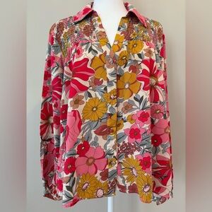 BiBi CUTE Long Sleeve Floral Top Womens Small
Excellent Condition